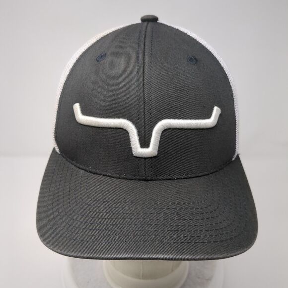 Kimes Ranch Snapback Mesh Back Trucker Hat Gray OSFA Embroidered - Picture 2 of 10